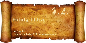 Helmly Lilla névjegykártya