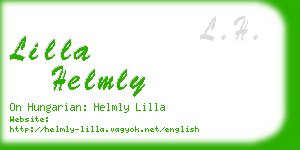 lilla helmly business card